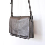 Messenger Bag in Gun Metal by Stitch and Tickle