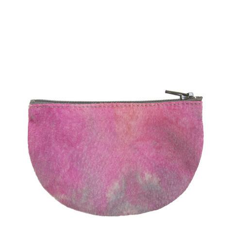 pink tie dye moon pouch made in NYC