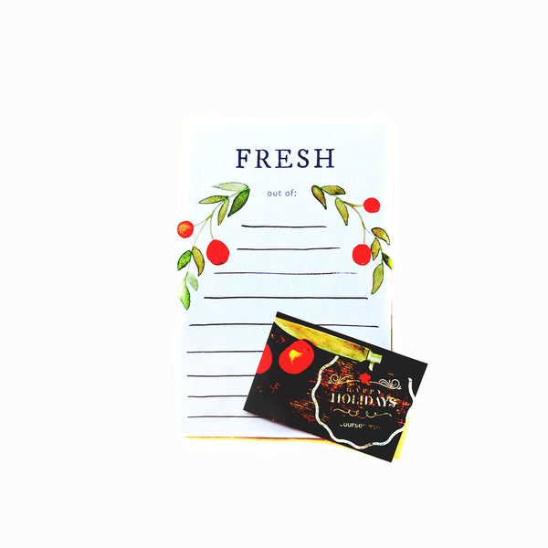 Cooking Gift Certificate + Grocery List Note Pad