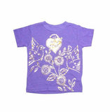 Mi Amour Emma heart T-t-shirt in purple, Made in USA